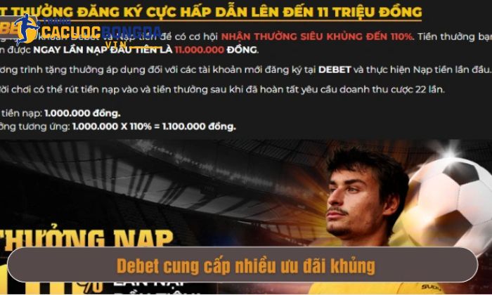 Nhà cái Debet sở hữu kho game cực khủng