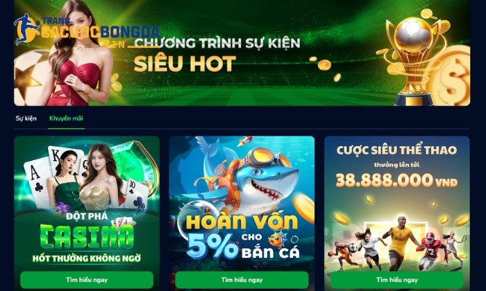 Khuyến mãi đậm tay cho bet thủ