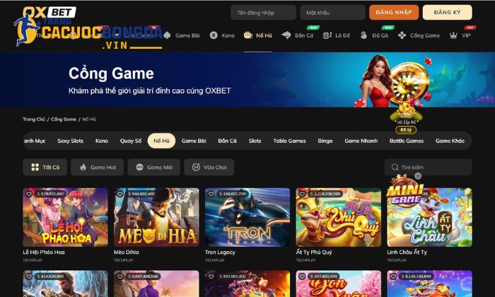 Slots game hấp dẫn tại Oxbet