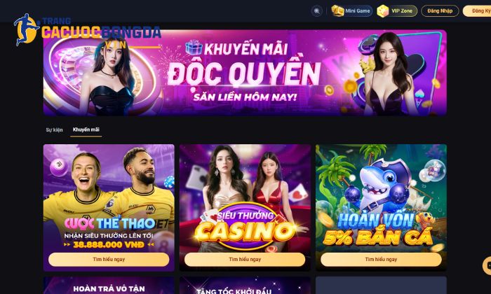 Vin88 cung cấp đa dạng khuyến mãi